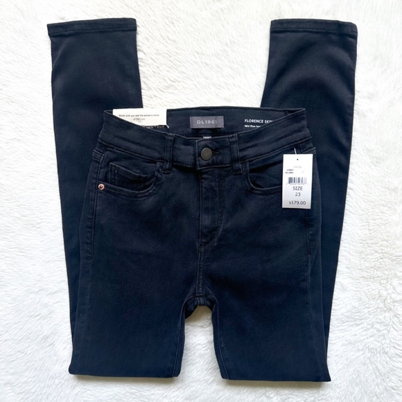 DL1961 Florence Skinny Midrise Instasculpt Ankle Botanic Jeans - Picture 3 of 13